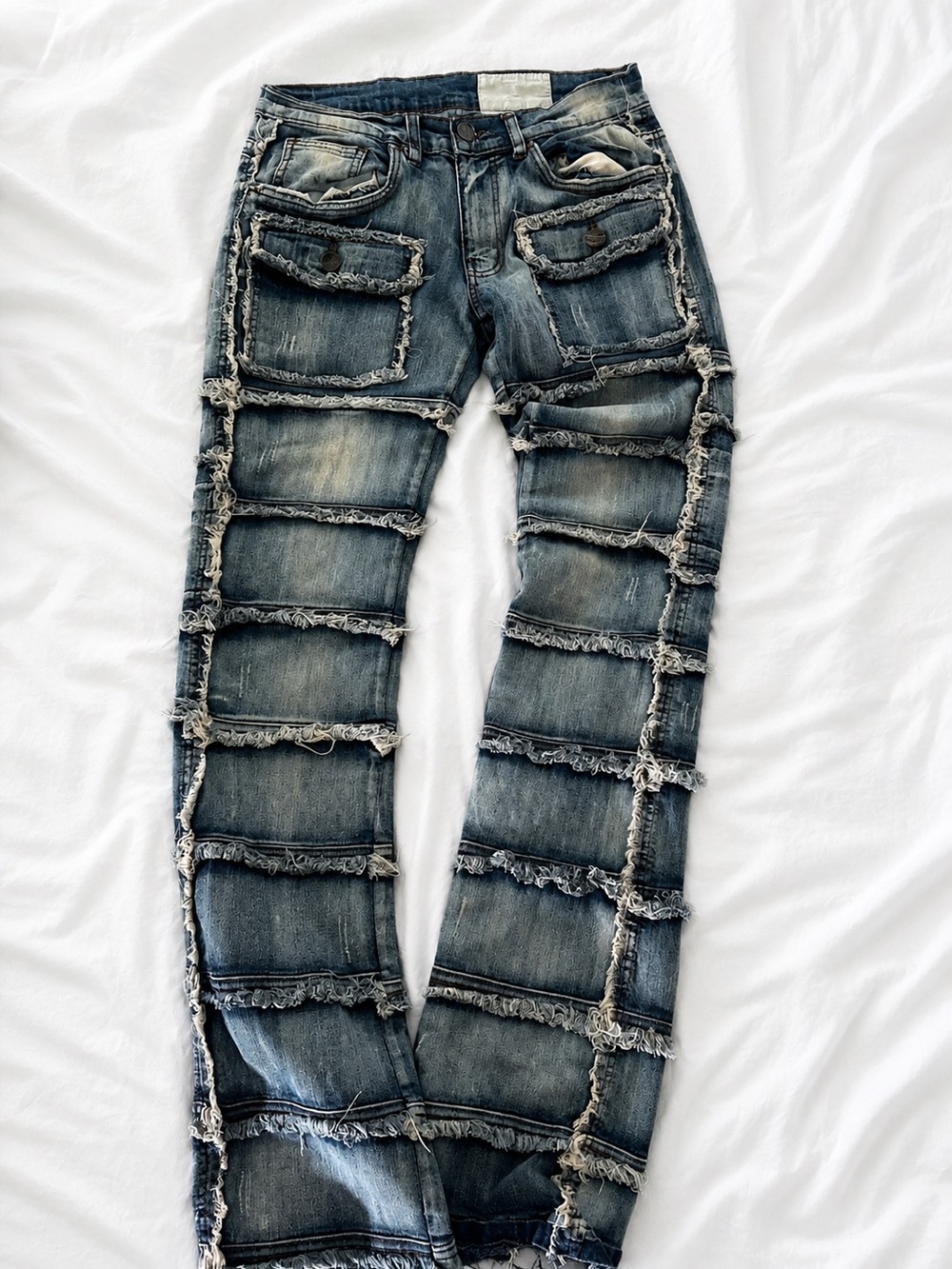 Twisted Men's Distressed Blue Straight Jeans